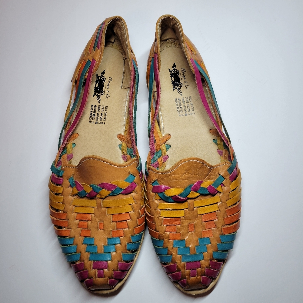 Leather Haurache Flats